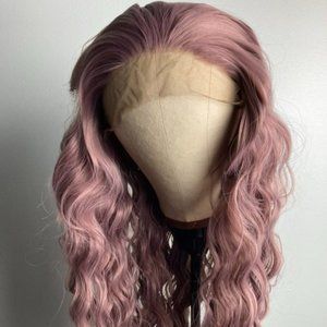 Dark Pink Wig Lace Front Wig